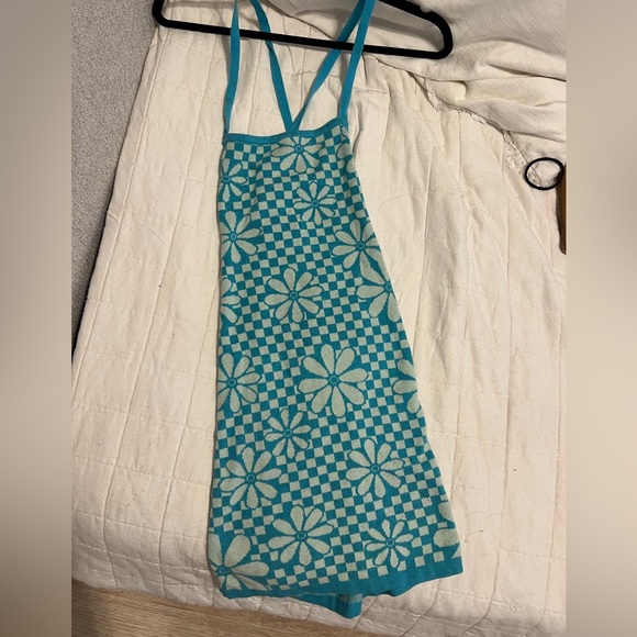 Daisy Checker Print Mini Dress - Picture 4 of 4